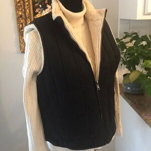 J. Crew Reversible Quilted/Faux Fur Vest
